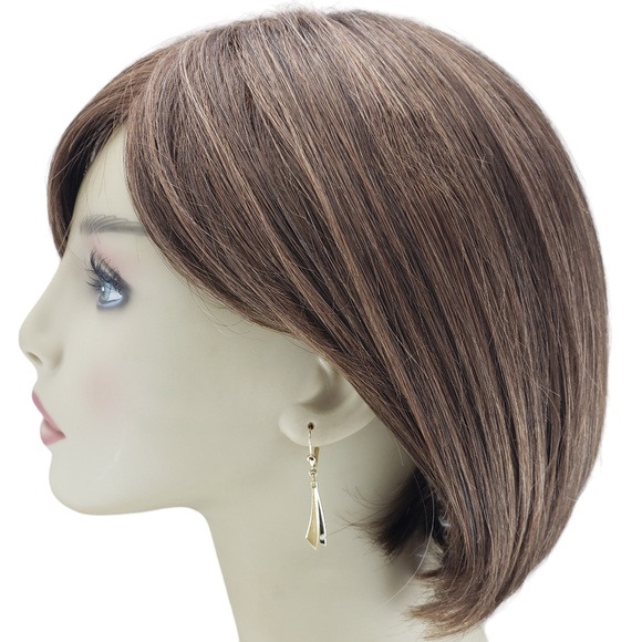 14K Yellow Gold and Diamond Dangle Earrings #16670 - Picture 7 of 8